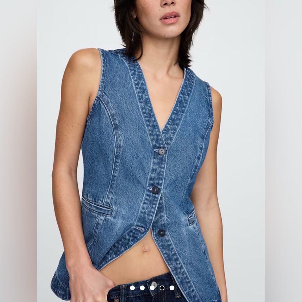 Longline Denim Vest